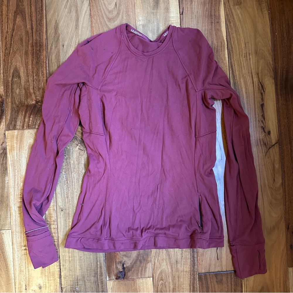 Lululemon soft brushed long sleeve maroon